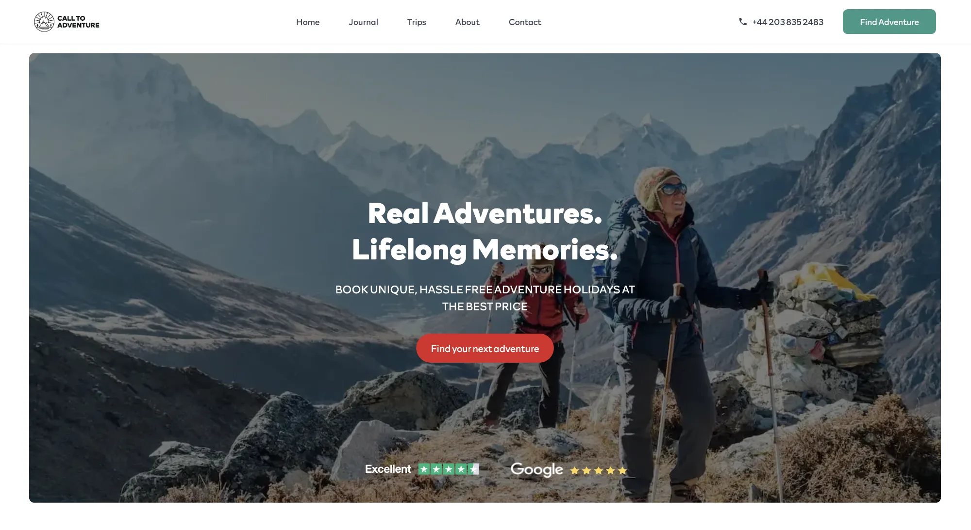 Building Call to Adventure's new travel website for those with a taste for adrenaline.